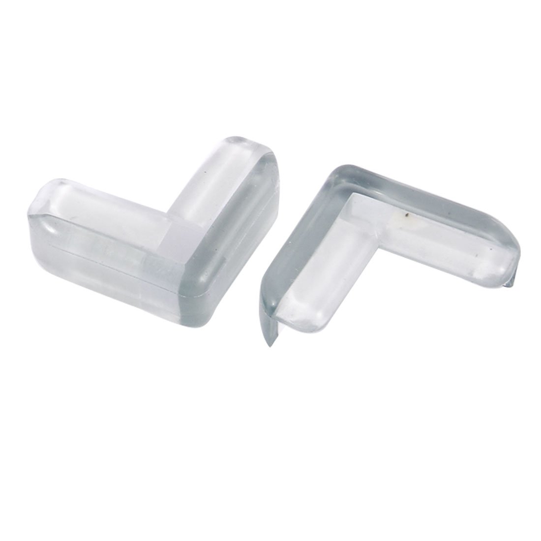 sourcing map Rubber Table Desk Cupboard L Shape Corner Cushion Cover Protector 2pcs