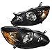 Spec-D Tuning 2LH-COR03JM-RS Toyota Corolla Black Crystal Headlights