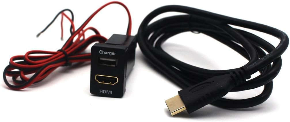 Amazon Com Motong Car Usb Socket Port With Hdmi Socket For Toyota Motong Car Usb Socket Power Adapter For Iphone X 8 7 6 5 Ipad Samsung Lg Huawei And More Home Audio Theater