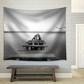 Old Jetty - Fabric Wall Tapestry Home Decor - 51x60 inches