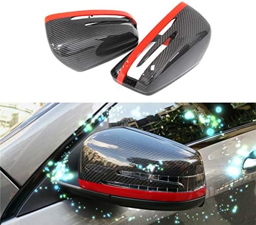 Carbon Fiber Rear View Mirror Cover for Mercedes, Car Exterior Mirror Cap for Mercedes Benz W204 W207 W212 W176 W218 W221, Carbon Fiber Rearview Mirror Cover for Mercedes Benz A C CLS E CLA Class