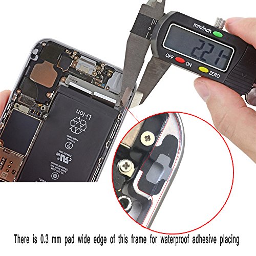 Johncase 2PCS New OEM Original 3M Waterproof Screen Sealing Adhesive, LCD Display Front Frame Pre-cut Tape Seal Stickers Glue Replacement for iPhone 7 Plus 5.5" (White)