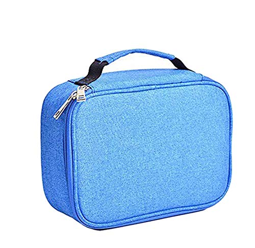 Becho Pencil Case Multifunction Zipper High Capacity Holder Pouch Pen Bag Colored Pencil Pen Box 72 Slots (Blue)