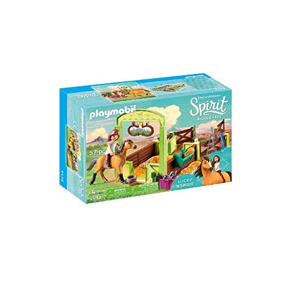 Playmobil DreamWorks Spirit 9478 Lucky and Spirit with Horse Stall, For Children Ages 4+