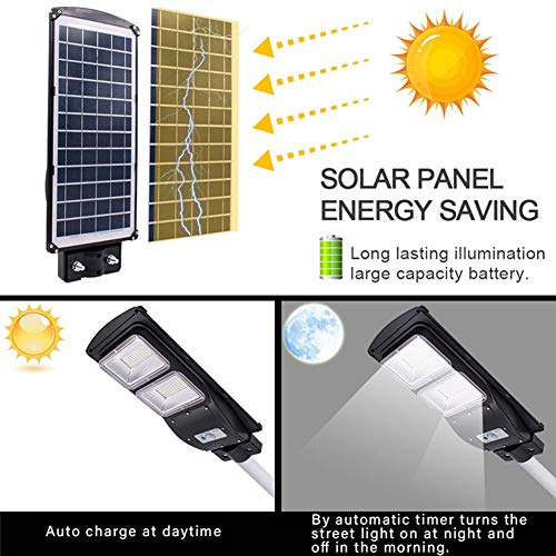 SZYOUMY Outdoor Solar Street Light,180LED Solar Light PIR Motion Sensor Remote Control Wall Lamp Solar Street Lights with Radar Sensor,Waterproof IP67 Dusk to Dawn Outdoor Street Area Road (90 watts)