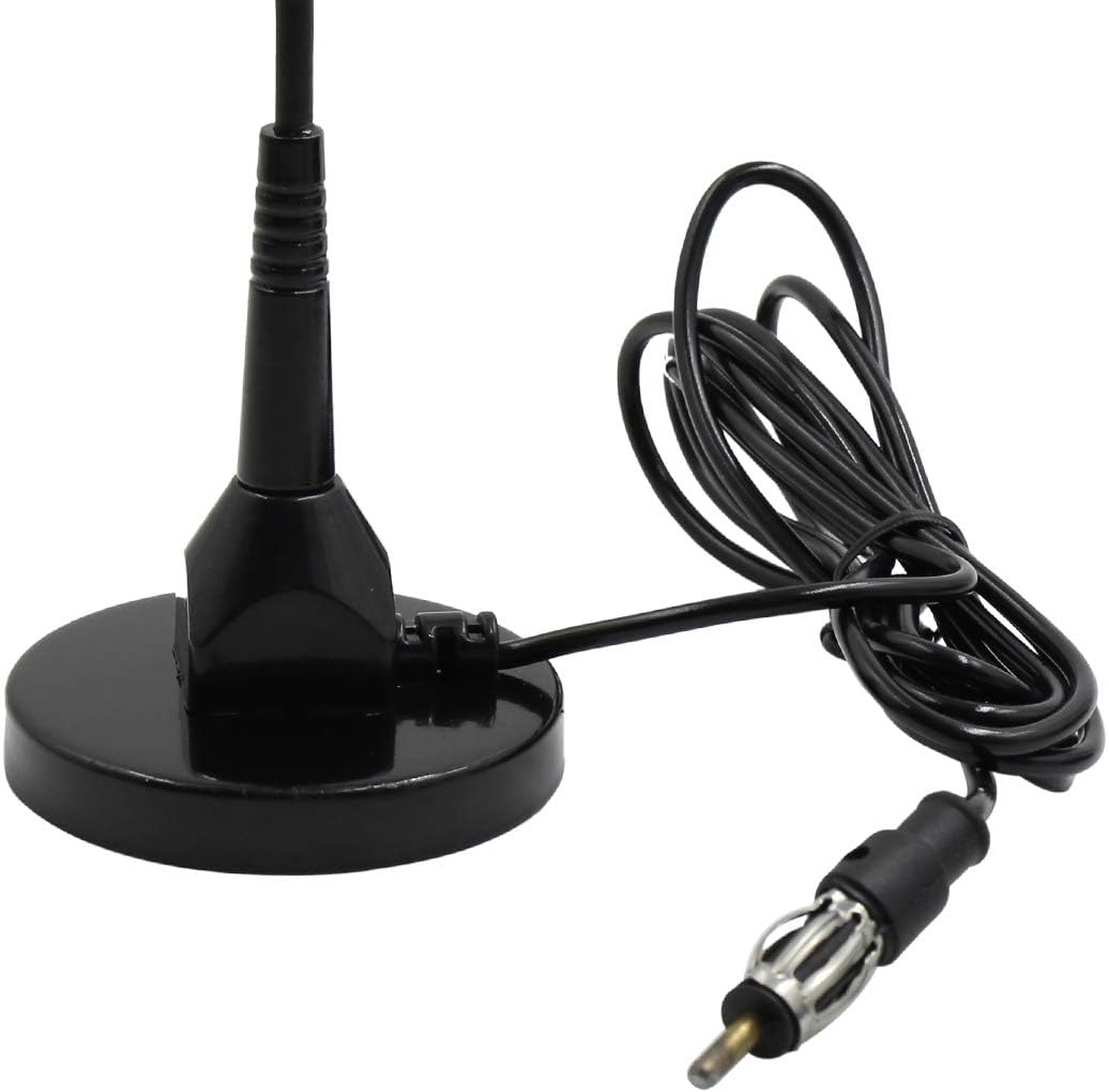 X AUTOHAUX Black Roof Magnetic Base AM FM Radio Signal Antenna Aerial for Car, 26 x 12 x 7 cm - Image 4
