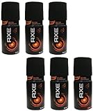 6 Cans Axe Deodorant Body Spray Musk 5oz 150ml