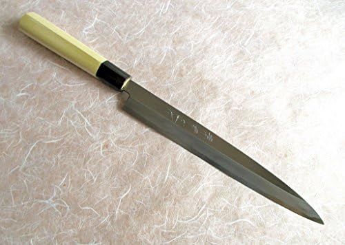 Sakai Takumi Ajimasa, Yasuki Shirogami(White Steel)/Japanese Chef's Yanagiba Knife YW series,Hongasumi-Finish (240mm/9.4")