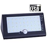 Inngree Solar Lights, With USB 35LED 4MODEL Solar Powered Motion Sensor Outdoor Wall Lights Wireless Waterproof for Yard, Garden, Patio, Deck