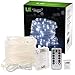 LE LED Rope Lights with Remote, Battery Powered, Dimmable, Waterproof, 33 ft 120 LED, Daylight White, Indoor Outdoor Light Ropes and Strings for Deck, Patio, Bedroom, Boat, Camping Lighting and More