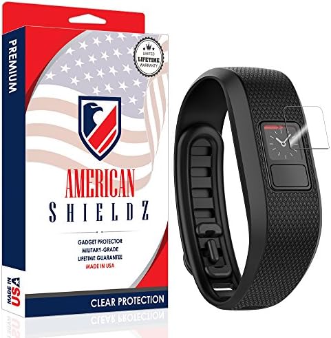 [USA] Garmin Vivofit 3 Screen Protector (8-PACK), American Shieldz Full Coverage Screen Edge-to-Edge, Invisible Clear HD Shield Anti-Bubble, Lifetime Replacements