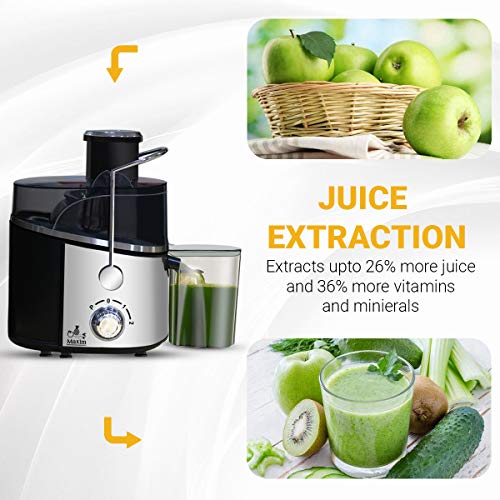 Inalsa Maxim Centrifugal Juicer500 Watt with 60mm Wide Mouth & 2 Speed