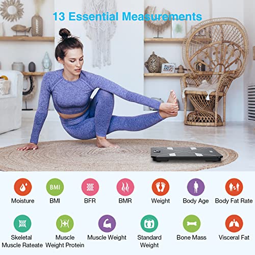 HOMEVER Weight Scale, Digital Scales for Body Weight with Bluetooth