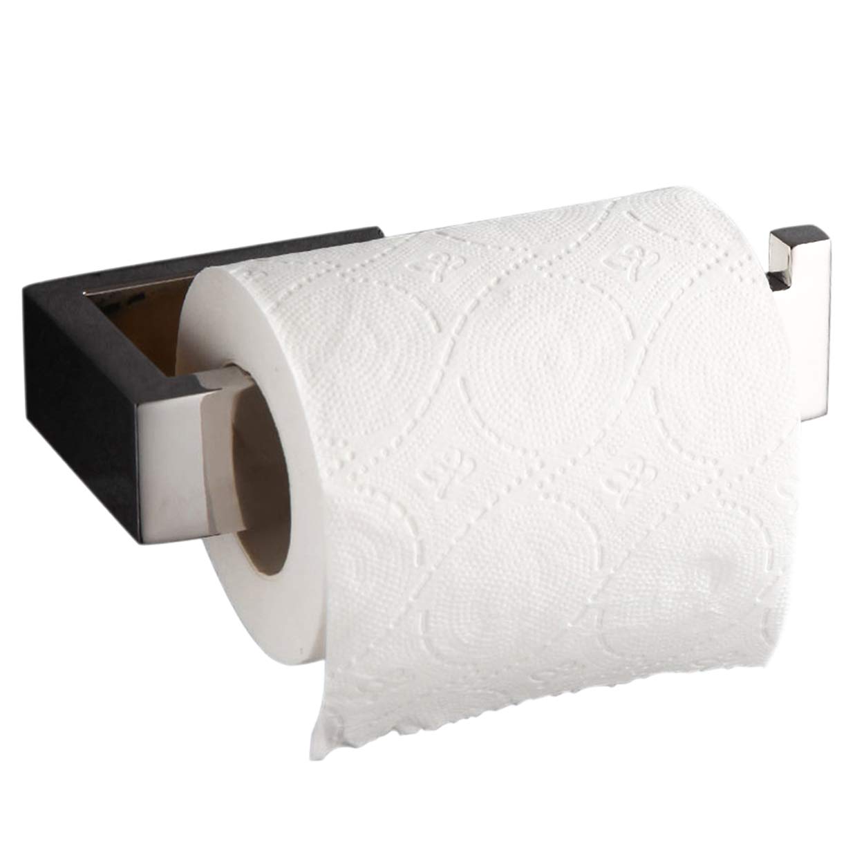 Flybath Toilet Roll Holder Without Cover SUS 304 Stainless Steel Stylish Bathroom Paper Tissue Holder Wall Mounted, Mirror Polished — image 1