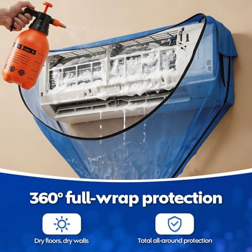 Kikepilm Split Air Conditioner Cleaning Kit, Air Conditioner and Wall Air Conditioners for Home, Blue Large