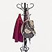 Gray Bunny GB-6808 Metal Coat Rack, Hat Stand, Umbrella Holder, Hall Tree, Black, For Home or Office