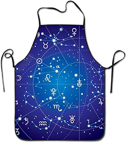 Tyrence Zodiac Original Adjustable Apron for Grilling Bacon Chef Waitress Great Gift for Wife Ladies Men Boyfriend