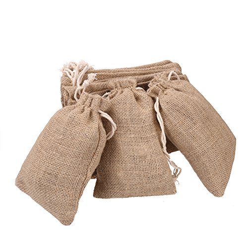 4 DECORA+Natural+Drawstring+Pouches+Christmas