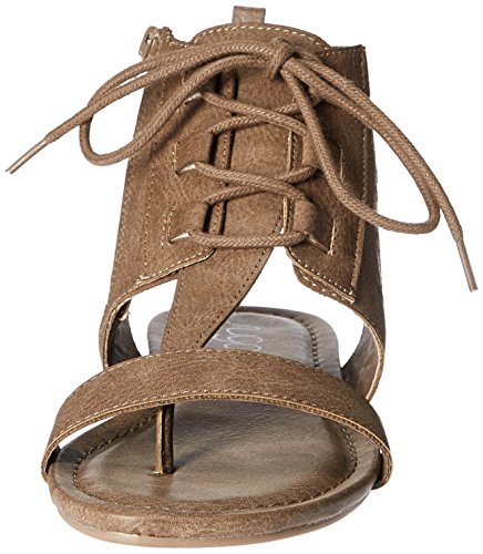 Sugar Women's Watercress Floral Flower Embroidered Thong Sandal Lace-up, Tan Embroidered,  10 M US - Thumbnail 4