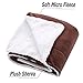 Fleece Throw Blanket Sherpa Throws Reversible Super Soft Shaggy Fuzzy Fur Faux Blankets Warm Cozy Fluffy Microfiber Velvet Comfort for Boys Bed Room Cover Valentines, 50 by 60 Solid Choco