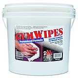 2XL TXL L37 Antibacterial Gym Wipes, 6 x 8, Unscented, 700 per Bucket, White (Pack of 1400)