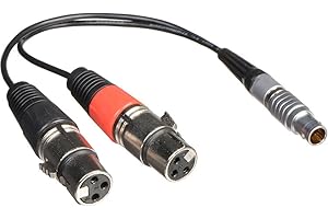 Atomos LEMO to Dual 3-Pin XLR Breakout Audio Input Cable for Shogun Monitor Recorder