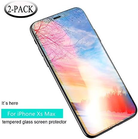 (2-Pack) Screen Protector Compatible for iPhone Xs MAX, Case-Friendly,HD Clarity, 9H Hardness,6.5 Inch