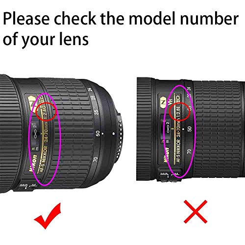 Center Pinch Lens Cap with Strap for Nikon D700 D800 D750 D600 D300 D7000 D90 D3 Camera AF-S 24-70mm f/2.8G & AF-S 28-300mm f/3.5-5.6G Lens, BTER Snap-on Lens Cap & Lens Cover Keeper Leash -2 Pack