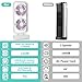 2020 New Portable Tower Fan, 10000mAh Cordless Oscillating Desk Fan with Dual Air Circulation System, 6-24H, Ultra Quiet Powerful Cooling Fan for Office, Home, Travel, Camping and Outdoor Activities