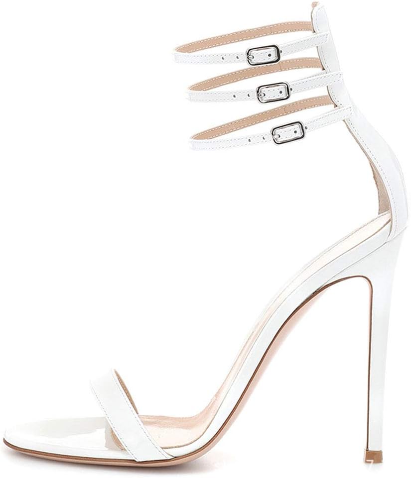 white women's sandals heel