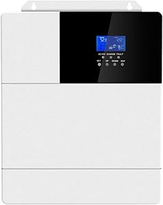 48V Hybrid Inverter 3500W Pure Sine Wave Inverter with 80amp Mppt Charge Controller, 48V DC to 110V AC Pure Sine Wave Inverter Off Grid Solar Home Use Inverter Work with 48V Lead-Acid and Lithium