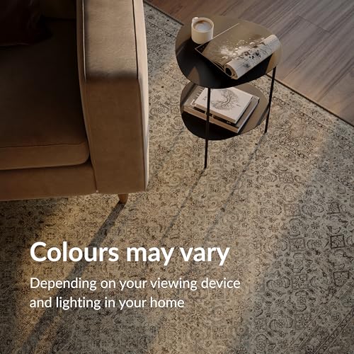 artyrugs Machine Washable Rug Rug, 240x330cm, 75% Recycled Cotton, Short Pile, Non-Slip Backing, Non-Shedding, Suitable for Bedroom, Kitchen, Hallway, Office, Large, Antique Sand