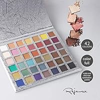 Professional Eyeshadow Palette Cosmetics by Rejawece - 42 Matte and Shimmer Colors | Soft Powder Makeup, Highly Pigmented, Colorful | Waterproof, Great on All Skin Tones and Types, Durable Shades