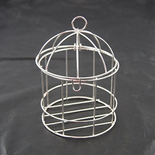 Homeford Firefly Imports Mini Metal Wire Bird Cage, 4-Inch, Silver