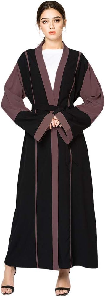 Women Maxi Long Abaya Gown Moroccan Kaftan Caftan - Long Sleeve Golden Print Prayer Dress Jilbab Islamic Muslim Turkish Arab Arabic Robes