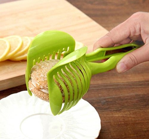 EASY MAKE - Tomato Slicer, Fruit & Vegetable Cutter and Egg Slicer - Multifunctional - Ideal for Round Slicer (Grey)