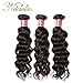 Nadula Brazilian Natural Wave Remy Virgin Human Hair Pack of 3 Unprocessed Virgin Hair Bundles Natural Color (16 18 20inch)