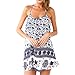 PinRoad Women Ethnic Elephant Print Summer Beach Mini Tank Dresses