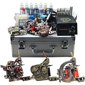 Professional Complete Tattoo Kit 3 Top Machine Gun 7 Color Inks 50 Needles: Amazon.ca: Electronics Professional Complete Tattoo Kit 3 Top Machine Gun 7 Color Inks 50 Needles: Amazon.ca: Electronics