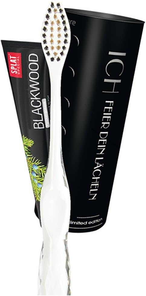 Splat Blackwood Kohle - Cepillo de dientes antibacteriano (en caja de regalo)