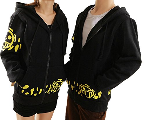GK-O One Piece Trafalgar Law Coat Hoodie Jacket Cosplay Costume (Asian Size XL)