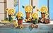 Collections Etc Collectible Sunflower Shelf Sitters - Set of 5 Yellow
