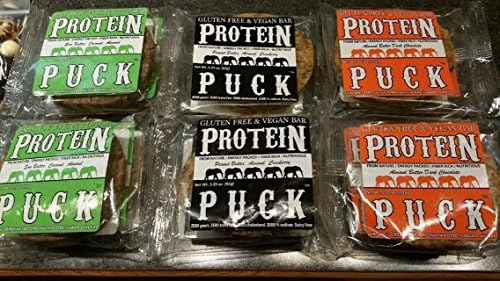 Protein Puck Variety Box (Peanut Butter, Almond Butter, SunButter) 6 Peanut Butter, 5 Almond Butter Dark Chocolate, 5 Paleo