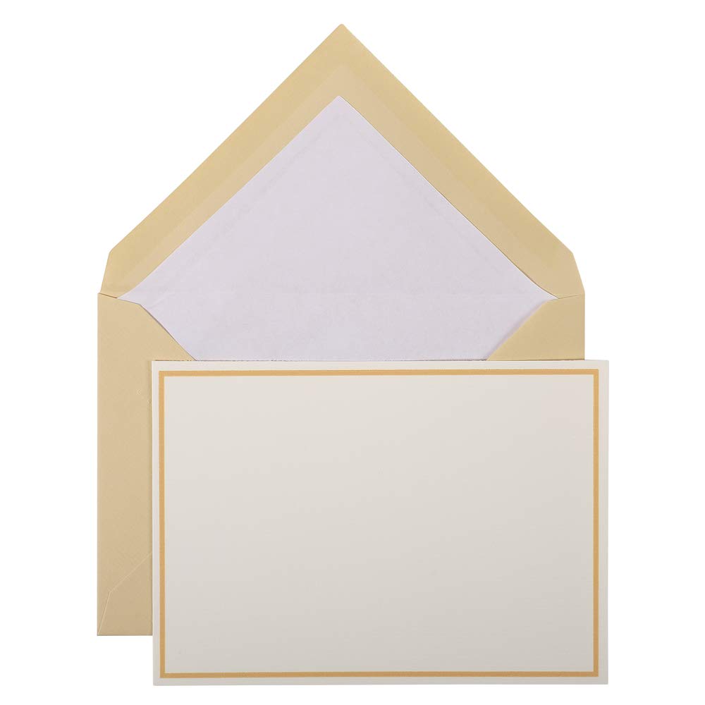 Lalo 32606L - Correspondence Set with 10 Single Cards 10.7x15.2 cm 300g and 10 Lined envelopes 11.4x16.2 cm, in Sand Colour. Conditioned in Plastic Bag