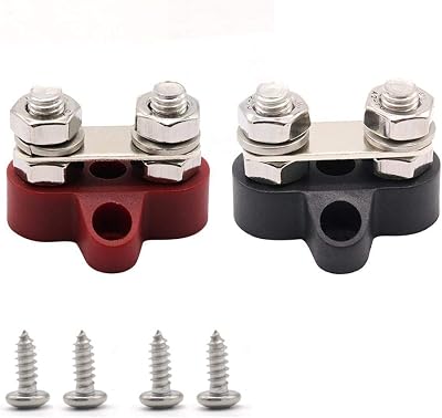 Gloaso M8 Dual Studs Power Distribution Blocks, 12V-48V DC Battery Junction