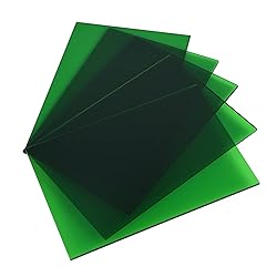5 Pack Acrylic Sheet Green Transparent Colored