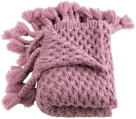 Judy Dusty Rose Knitted Throw