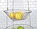 3 Tier Satin Nickel Hanging Vegetable Basket