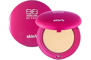 [SKIN79] Super Plus Pink BB Pact 15g - Sebum Control Silky Finish Sun Protection Powder Pact, Light Beige Color