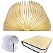 Book Lamp Folding Portable Desk Light ，Novelty LED Paper Lantern with USB Rechargeable Wooden (Size 5.7×4.3×1in)